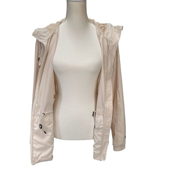 Kuhl Women's Emergence Lightweight Hooded Rain Jacket Light Tan Size Large - Picture 4 of 13